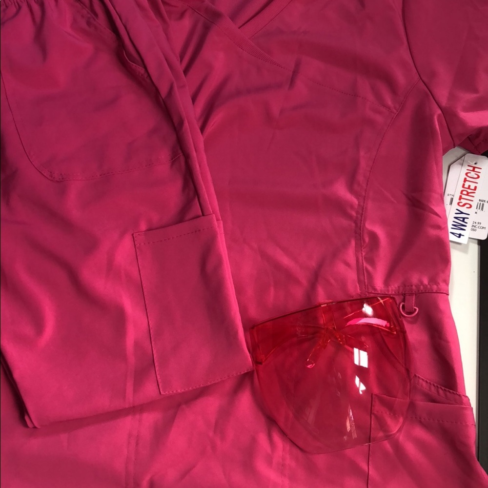 Nurse scrubs different colors and some with jackets